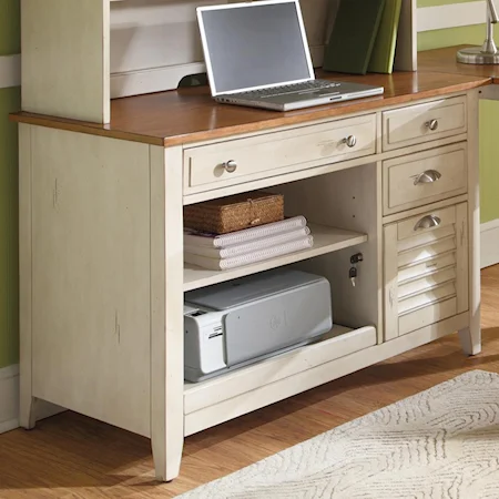 Computer Credenza with Flip Down Keyboard Tray